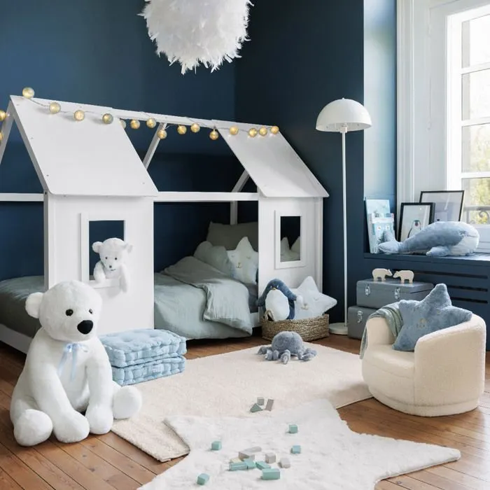 Peluche Enfant Poulpe "Seav" 22cm Bleu Gris-3