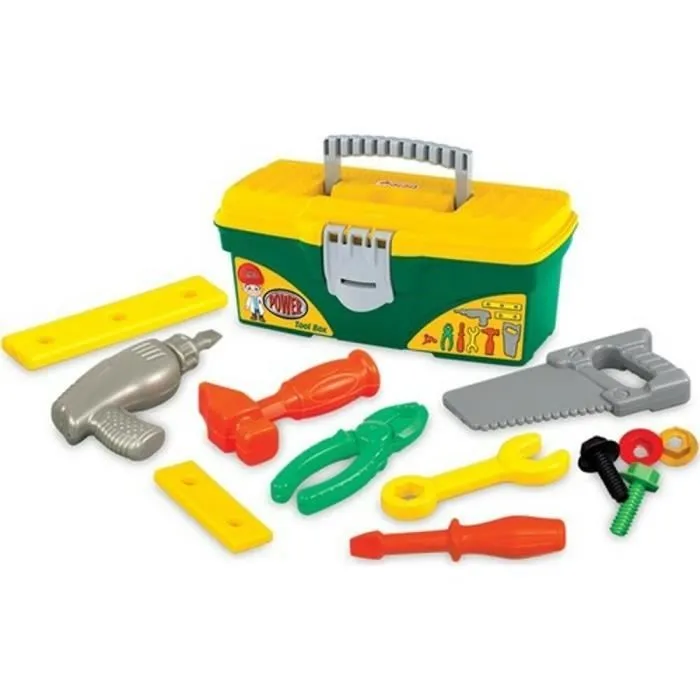 Dede Mallette à Outils Pour Enfant, Jeu de Bricolage, Kit de Réparation, Boîte à Outils, Établi Bricolo d'Enfant, Cadeau de Garçon-0
