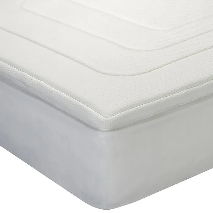 Surmatelas antiallergique Visco Classic Blanc - 150x190cm - 5cm (3cm + 2cm)-0