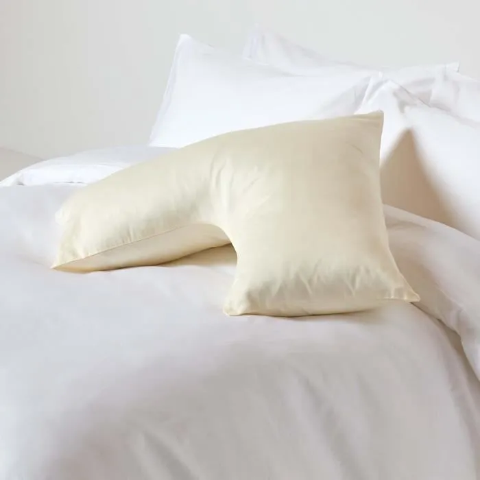 Taie d'oreiller - Coton BIO - Crème - 400 fils - Hypoallergénique - Asymétrique-1