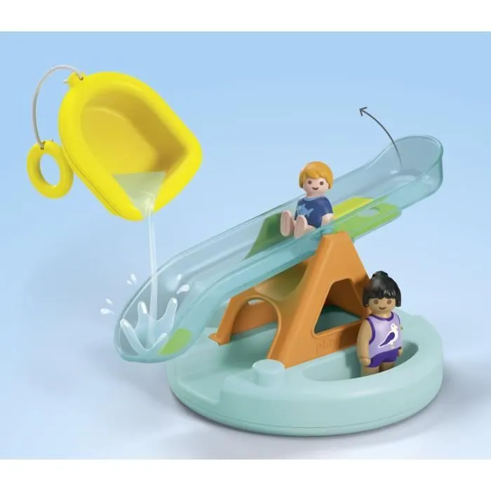 PLAYMOBIL Junior 71687 Ilôt avec toboggan aquatique, Jouet pour le bain, Dès 12 mois-3