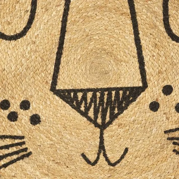 Atmosphera Kids - Tapis enfant rond Lion - Diam 90 cm - Jute-1