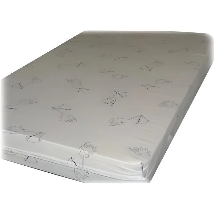 Matelas lit déhoussable 60x120 - Bébé - Gris - Polyester/Bambou - Densité 20kg/m3 - Epaisseur 9cm-0