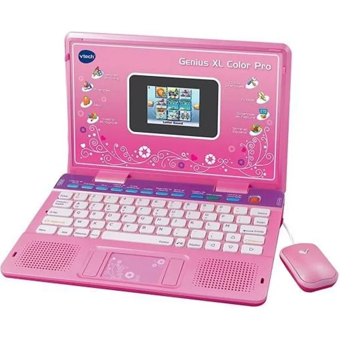 Ordinateur bilingue VTECH Genius XL Color Pro Rose - 6-11 ans-0