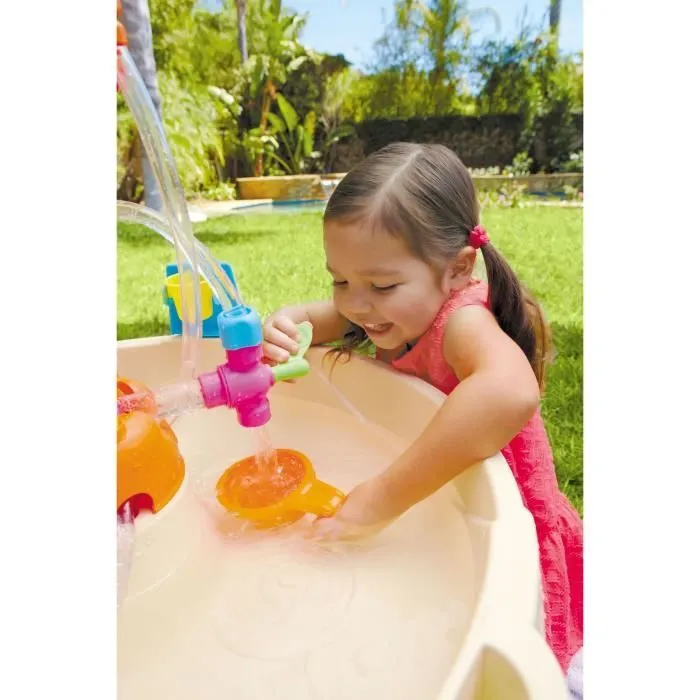 Table d'eau fontaine Little Tikes - Usine à Fontaines - PVC - 75x75x95cm - Garçon et Fille - 24 mois+-3