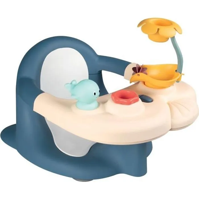 Siège de bain - SMOBY - Little - Tablette d'activités - Ventouse - Bleu-0