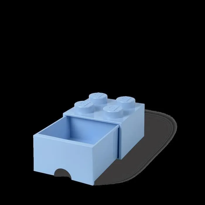 LEGO - Brique de rangement empilable 4 avec tiroir bleu ciel-1