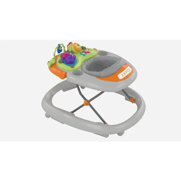 Trotteur Walky Talky Grey - Sons et Lumières - 4 roues - 6 freins - CHICCO-0