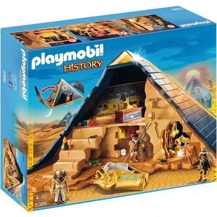 PLAYMOBIL History - Pyramide du Pharaon - Contient 3 personnages et des accessoires - Mixte - A partir de 4 ans-0