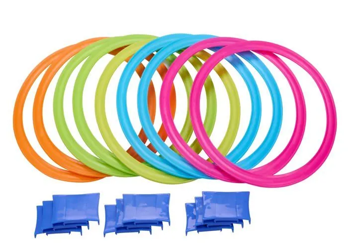Accessoire plein air - piece detachee plein air Eddy toys Marelle-10 Anneaux-Jeu d'Extérieur, 871125224433-0
