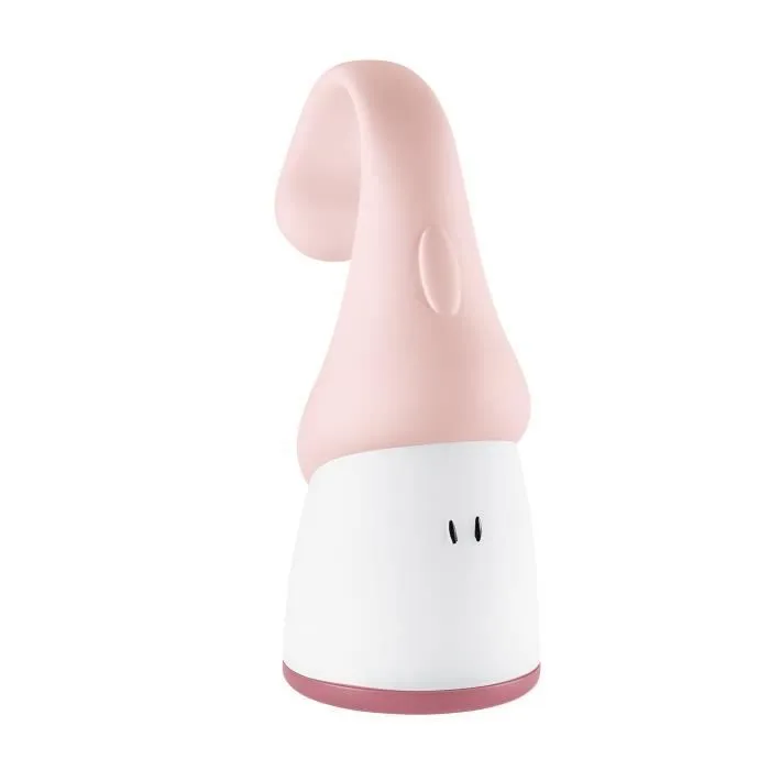BEABA Veilleuse et lampe torche 2 en 1, nomade, rechargeable USB, longue autonomie 90h, Rose dragée-0