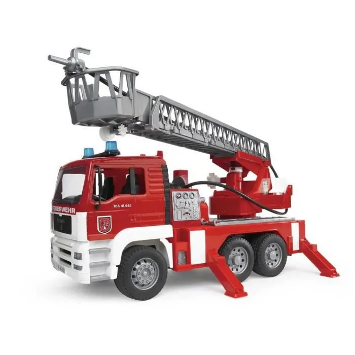 Jouet - BRUDER - Camion de pompier MAN TGA avec échelle et pompe à eau - Rouge - Pour enfant à partir de 4 ans-4