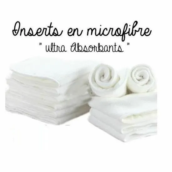 LOT 7 COUCHES LAVABLES bébé TE1 + 14 INSERT MICROFIBRE bébé fille ou garçon couleurs bonbons-3