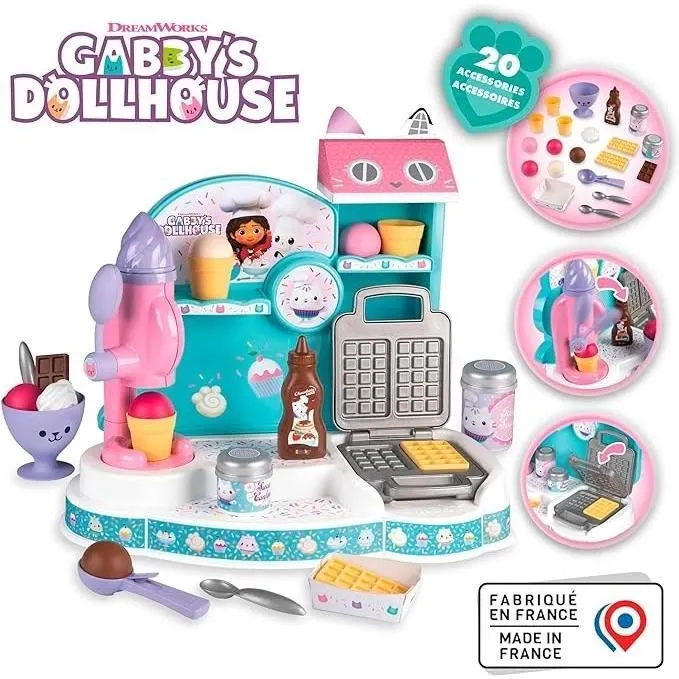 Gabby et la Maison Magique - Marchande de glaces - Smoby - 20 Accessoires - Fabriqué en France-3