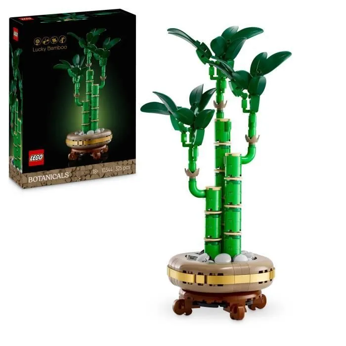 LEGO Botanique 10344 Le bambou de la chance - Plante artificielle et décoration intérieure-0