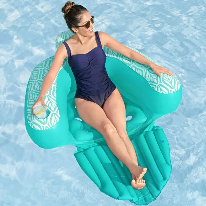 Fauteuil de piscine gonflable Bestway Comfort Plush 145 x 120 cm-1