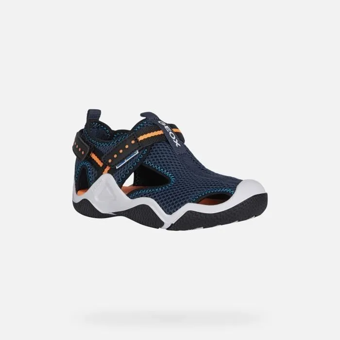 Sandales pour garçon - GEOX - Wader - Scratch - Bleu - Confortables et respirantes-2