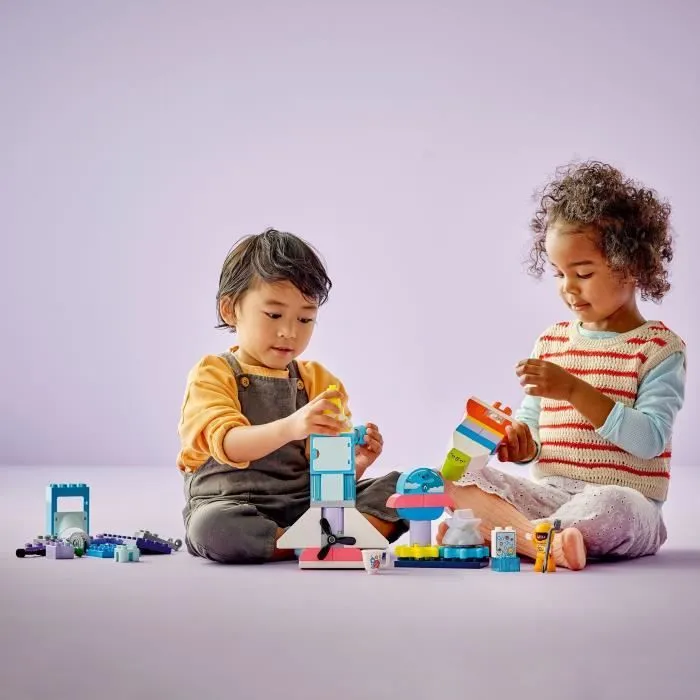 LEGO® 10422 DUPLO L'Aventure en Navette Spatiale 3-en-1, Jouet de Construction de Fusée, Jeu Éducatif-4