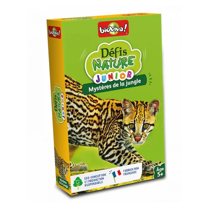 Jeu de cartes - BIOVIVA - Défis Nature Junior Mystères de la jungle - Enfant - 5 ans - Bleu/Vert-0