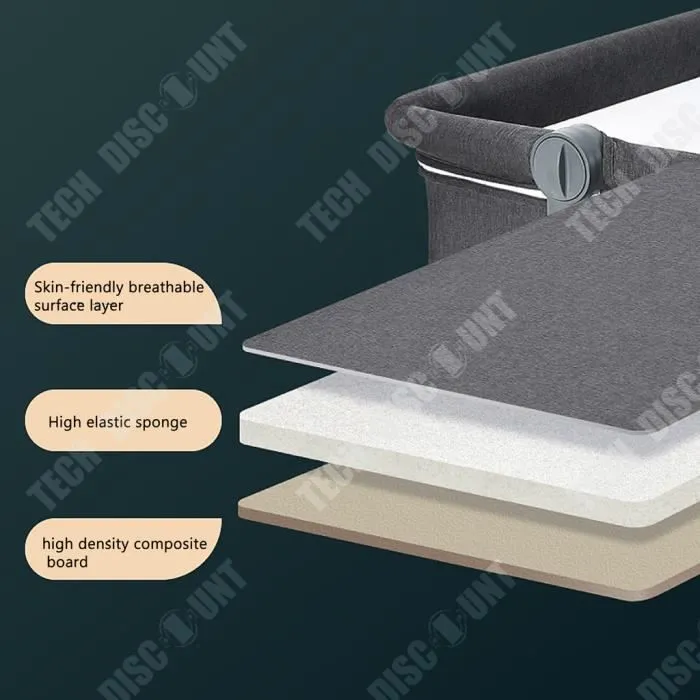 TD® Berceau nouveau-né épissage berceau lit multi-fonctionnel colonne vertébrale matelas portable amovible pliable avec moustiquaire-2