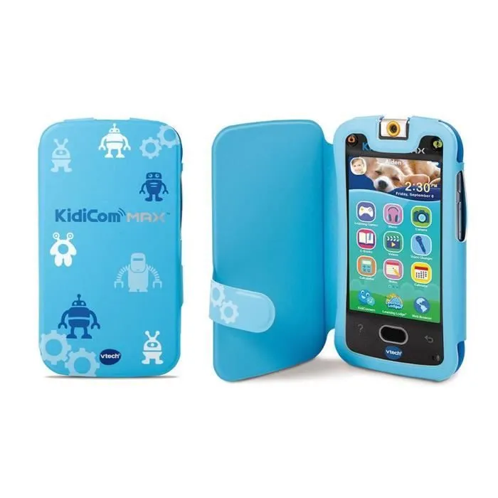 Etui de protection bleu pour KidiCom Max de VTECH-0
