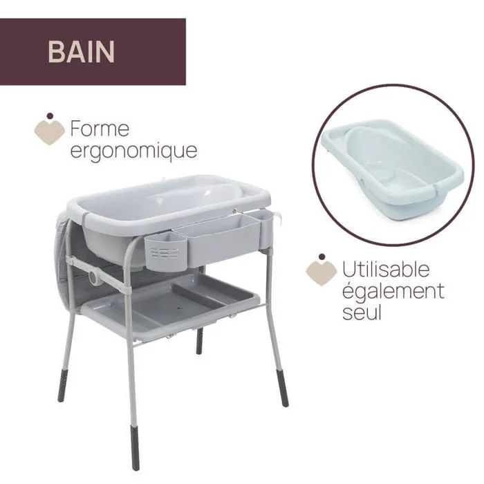 CHICCO - Combi bain Change Cuddle & Bubble - Graphite Melange-2