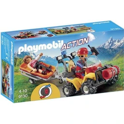 PLAYMOBIL 9130 - Action - Secouristes des Montagnes avec Quad-0