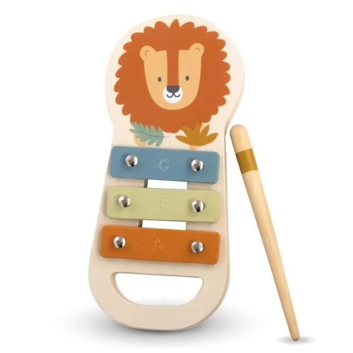 Instruments de Musique Bébé Mamabrum, Jouet Bois Formes Animaux Afrique, Jeux de Rôle, Développe Coordination oil main et les sens-1