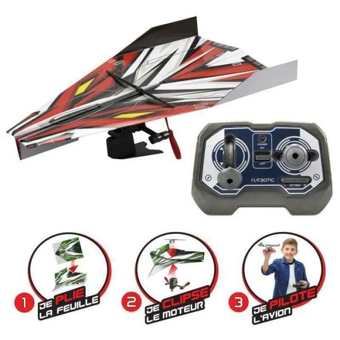 Avion en papier Télécommandé SILVERLIT Flybotic Airoz 22 cm - Enfant - Bleu - Extérieur - Dès 8 ans-1