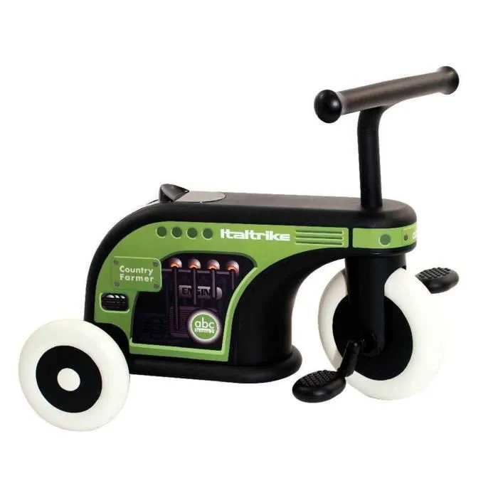 Porteur 2 en 1 tricycle - ITALTRIKE - Tracteur aille Unique - Pour enfant de 1 à 3 ans - Poids max 35 kg-0