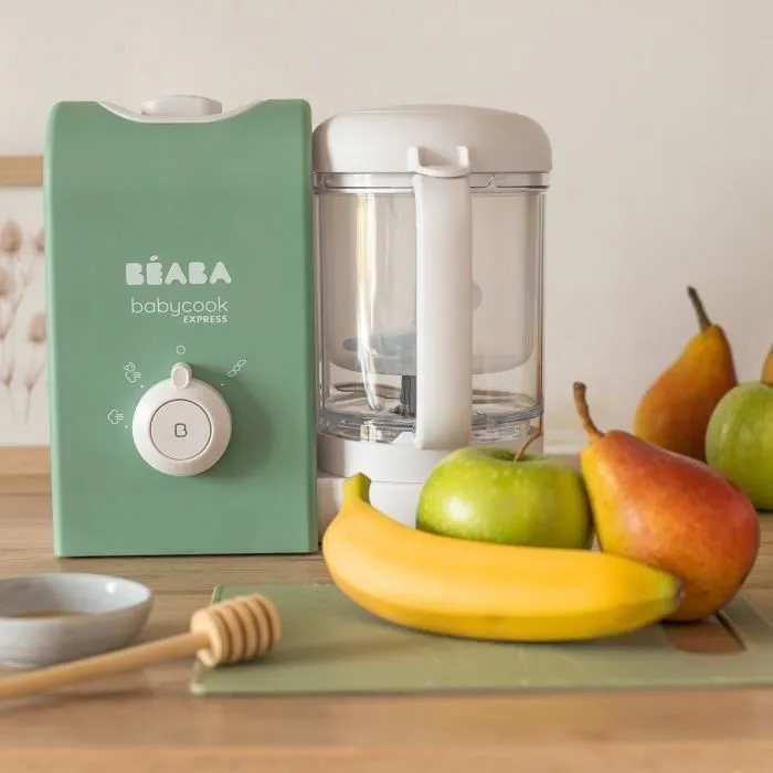 BEABA, Babycook express, robot bébé, 4 en 1 mixeur-cuiseur, vert sauge-4
