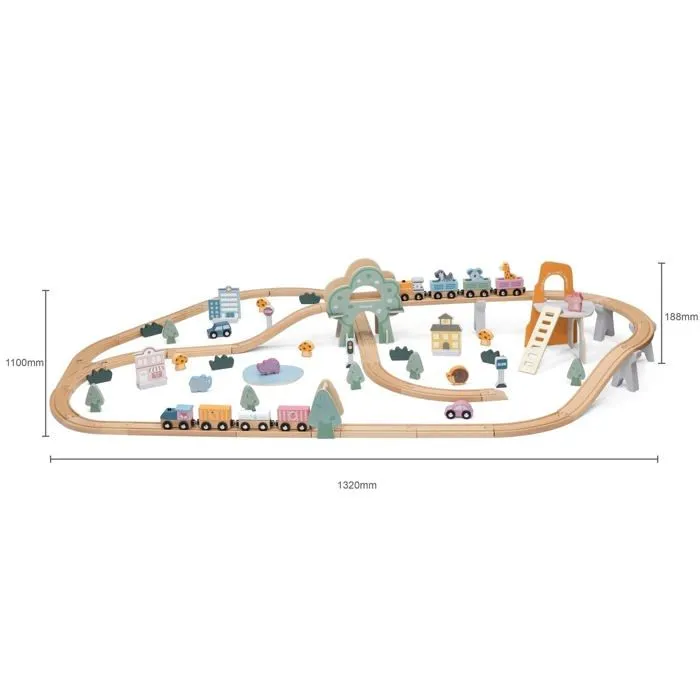 Jeu d'assemblage - jeu de construction - jeu de manipulation Polarb - 44067 - Train Set 90 pcs-2