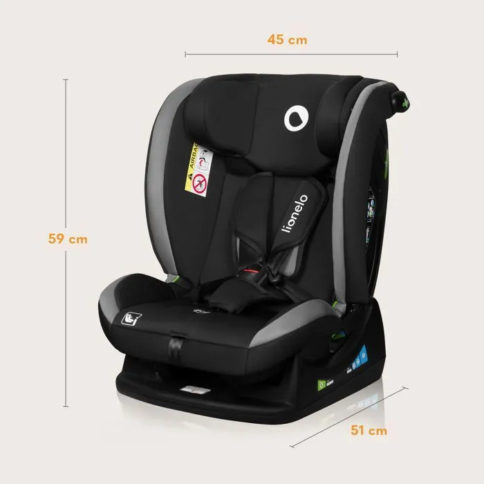 Siège-auto bébé évolutif LIONELO Aart i-Size - 40-150 cm - De 0 à 36 kg - Soutien lombaire - Groupe 0+/1/2/3 - Gris-5