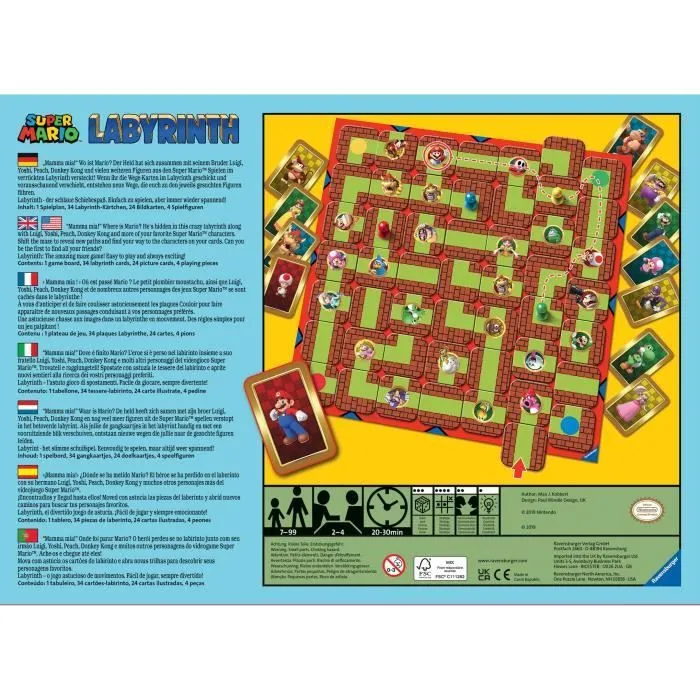 Labyrinthe SUPER MARIO, Jeu de société famille, Chasse au trésor dans un labyrinthe en mouvement, Dès 7 ans, Ravensburger-5