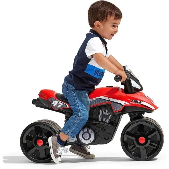 Porteur Moto Falk Racing Team - Rouge - Enfant - Falk - 2 roues - Plastique recyclé - 75,5 x 40 x 50 cm-2