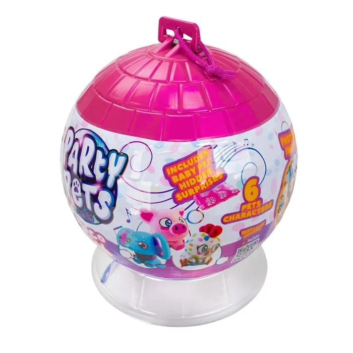 Peluche Rocco giocattoli - PPDBS001-PI - Party Pets Disque Ball Piggy-1