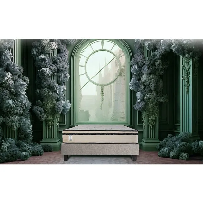 Matelas 140x200 cm, BestLuxe, 24cm, mousse mémoire de forme, indépendance du couchage, face été/hiver-1