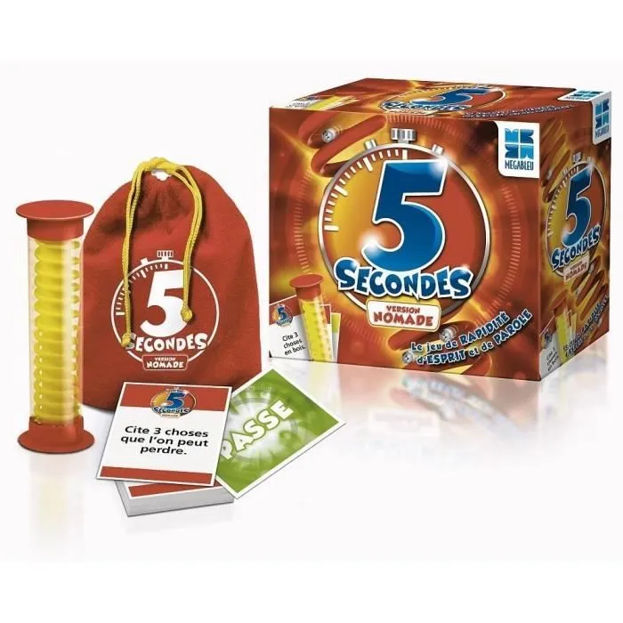 Jeu de société Voyage - MEGABLEU - 5 Secondes Nomade - Jeu d'ambiance - Mixte - 8 ans et plus-2