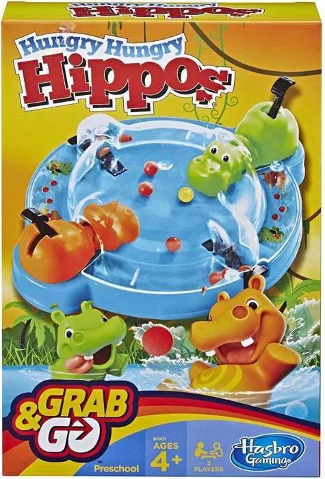 Hasbro Grab&Go Hungry Hippies jeu d'arcade, jeu de fête-0