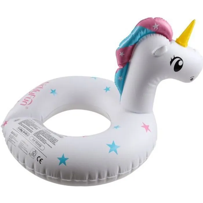 Bouée Gonflable Enfant Licorne Magique ø49 Cm - Piscine & Plage - Mixte - 3 ans et +-0