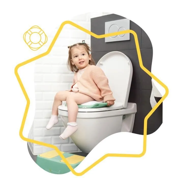 Badabulle Réducteur de toilette confort avec poignées, antidérapant et universel-1
