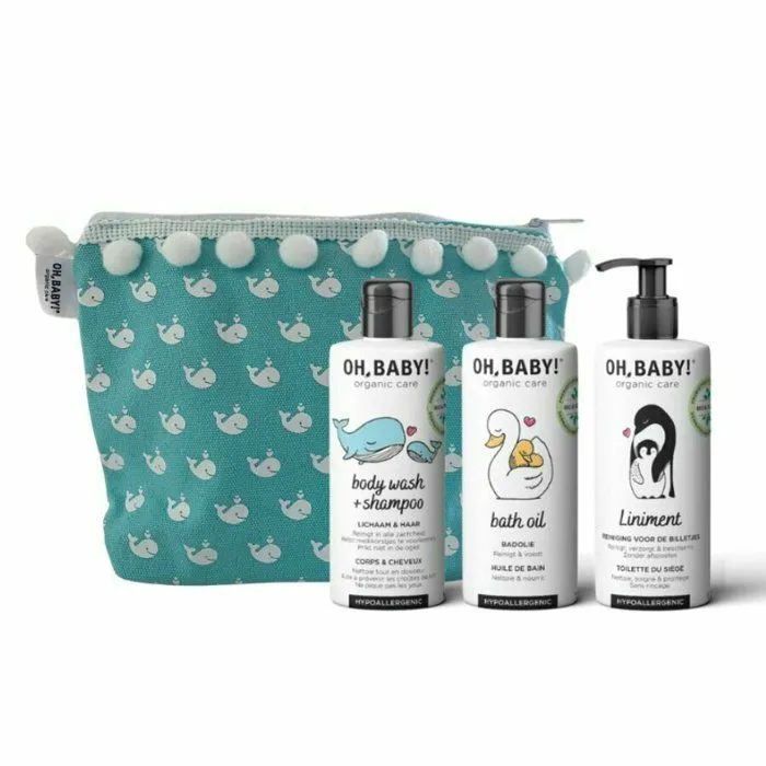 Oh, Baby! Coffret Les Essentiels Bio Bébé – 3 Soins Naturels – 150 ml – Idéal Cadeau Naissance – Vegan & Sans Parabènes-3