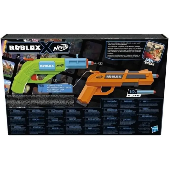 NERF - Roblox Jailbreak : Armory - 2 Blasters - 10 fléchettes NERF - Code pour objet virtuel dans le jeu-8