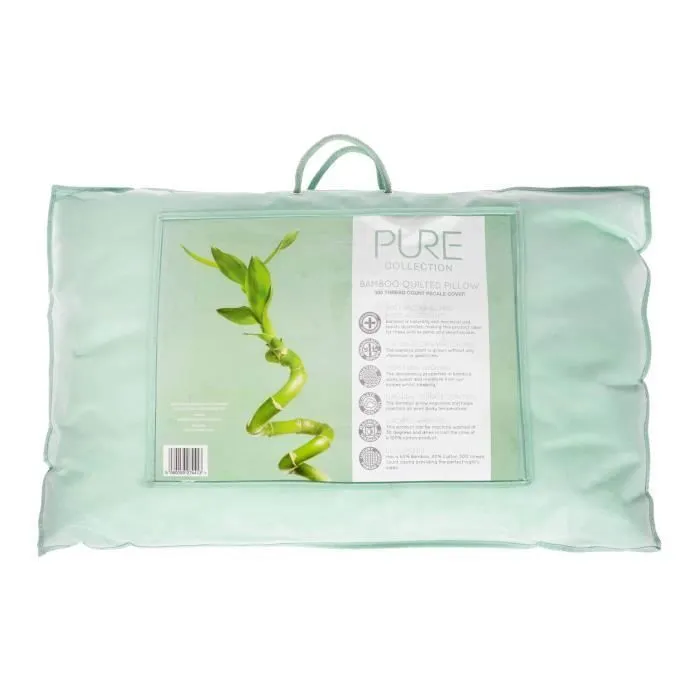 Oreiller en coton bio et fibre de bambou - Hypoallergénique - Oreiller rectangulaire 50x75 cm-0