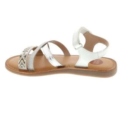 Sandales pour fille - Gioseppo - Blanc - Taille 29 - Fermeture scratch - Tige basse synthétique-1