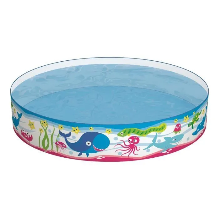Piscine - Bestway - FILL 'N FUN - Diamètre 1.22m - Hauteur 25cm - Multicolore - PVC, Vinyle-0