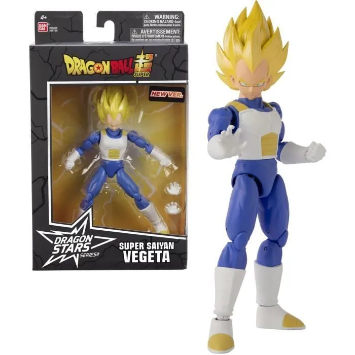 Figurine Dragon Ball Super - Super Saiyan Vegeta - 17 cm - 16 points d'articulation-0