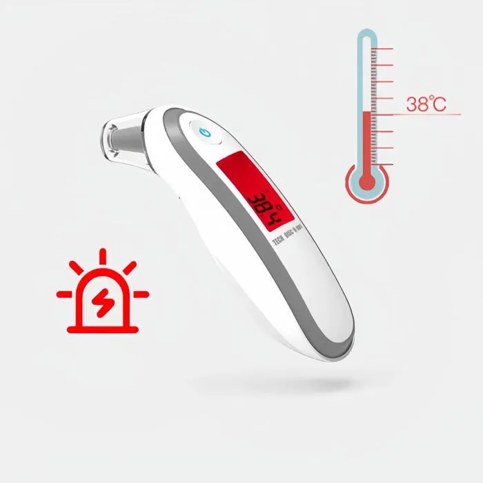 Thermomètre Frontal et Auriculaire Infrarouge Zentavo Affichage Numérique Médical Professionnel Bébé Enfant Mesure température-4
