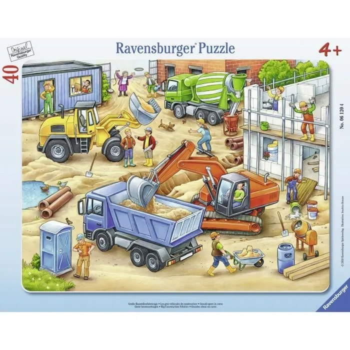 Puzzle 40 pièces Puzzle Cadre - Sur le Chantier-0