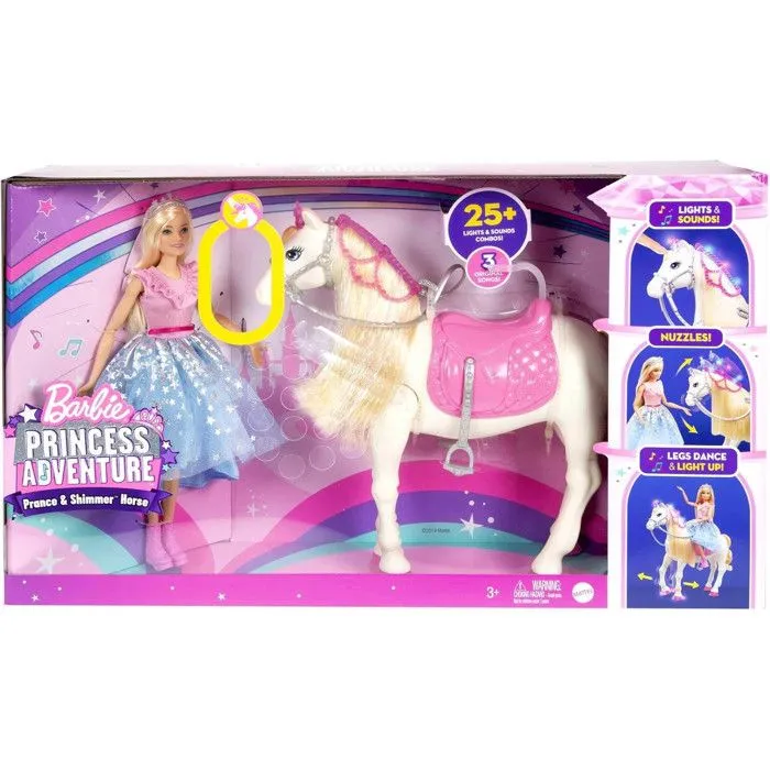 Barbie – Barbie Princesse et Son Cheval Merveilleux-5